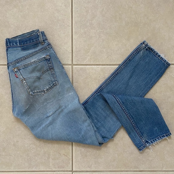 levis 501 skinny thrashed